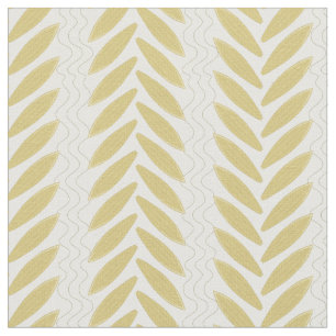 Vintage Surfboards and Waves Beige White Pattern Fabric