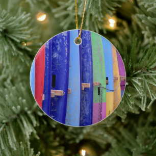 Vintage Surfboards Ceramic Tree Decoration