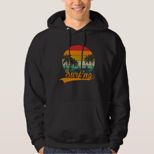 Vintage Surfer Retro Surfing Beach Summer Vacation Hoodie