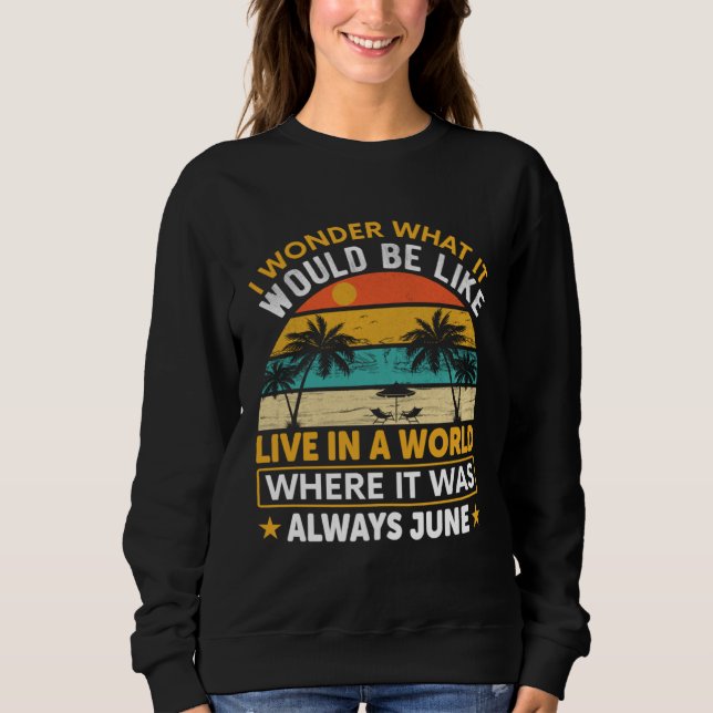 Vintage Surfer Retro Surfing Beach Summer Vacation Sweatshirt (Front)