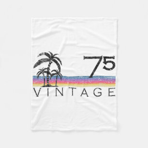 Vintage Surfing 1975 Pacific Ocean Sunset 50th Bir Fleece Blanket