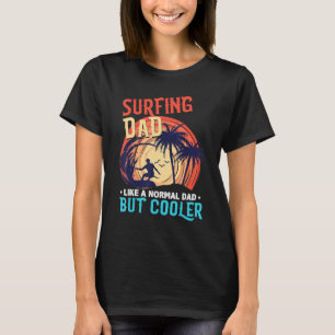 Vintage Surfing Dad Surfboard Summer Surfboarding T-Shirt