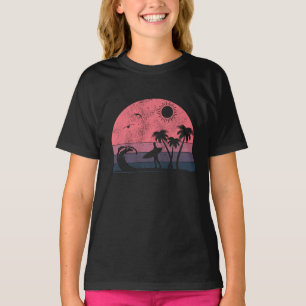vintage surfing design surfer silhouette T-Shirt