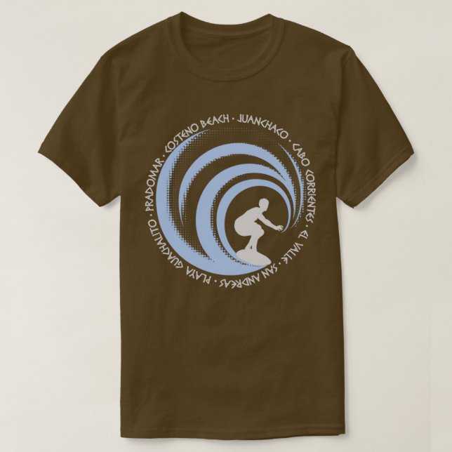 Vintage Surfing Lovers Fan Beach Colombia T-Shirt (Design Front)