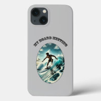 Vintage Surfing Surfer Riding a Large Wave URM