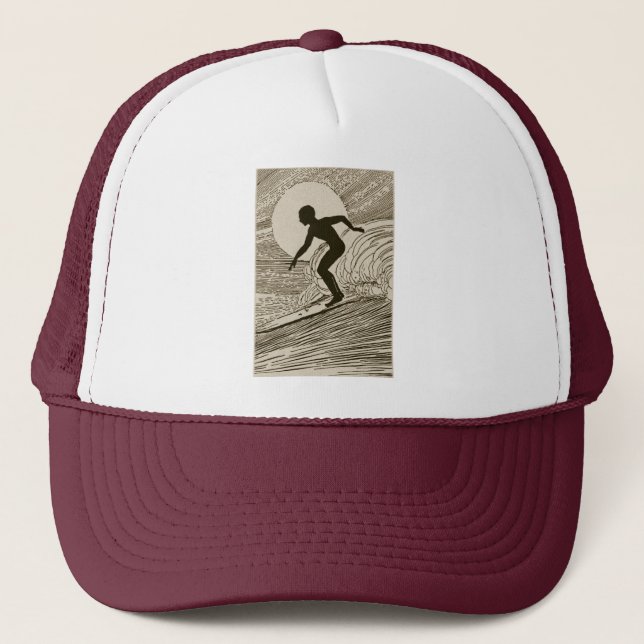 Vintage Surfing Trucker Hat (Front)