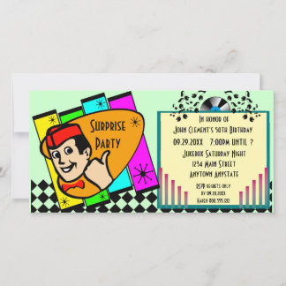 Vintage Surprise Birthday Party Invitation