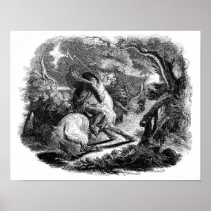 Vintage Surrealistic Book Illustration Poster