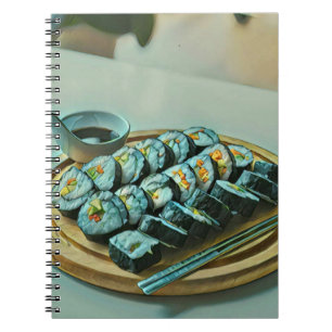 Vintage Sushi Artwork Notebook