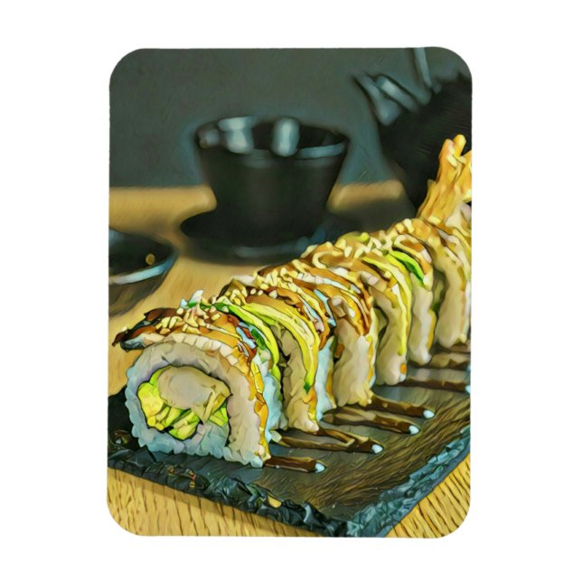 Vintage Sushi gift Magnet (Vertical)