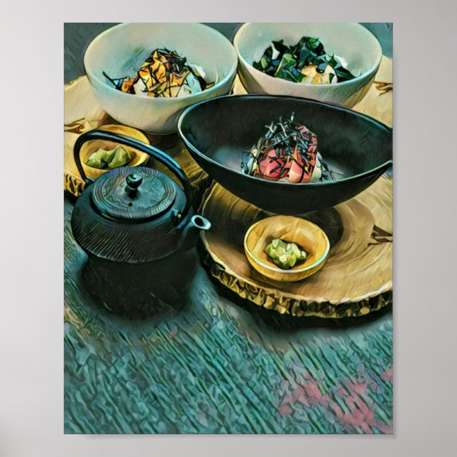 Vintage Sushi gift Poster (Front)