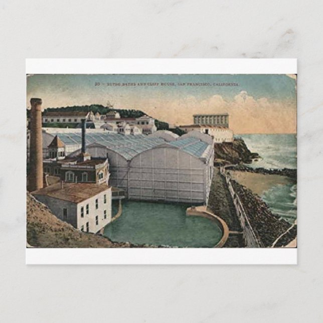Vintage Sutro Baths Cliff House Postcard (Front)