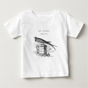 Vintage swallow bird baby T-Shirt
