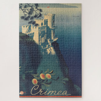 Vintage Swallows Nest Castle Architectural Art Jigsaw Puzzle