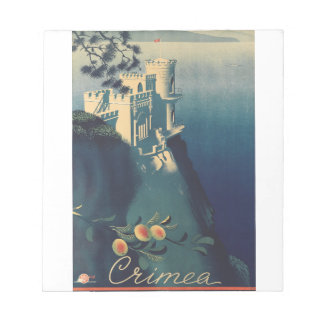Vintage Swallows Nest Castle Architectural Art Notepad