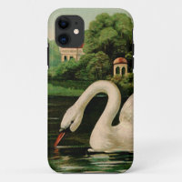 Vintage Swan in the Lake