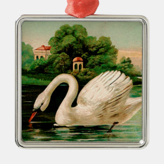 Vintage Swan in the Lake Metal Tree Decoration