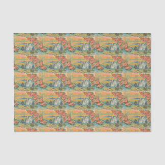 Vintage swan postcard tissue paper