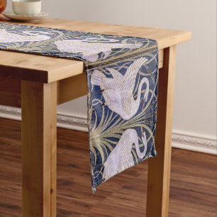 Vintage Swan, Rush And Iris by W. Crane Short Table Runner