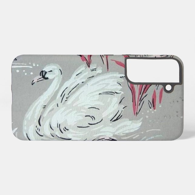 Vintage Swan Samsung Galaxy S22+ Case (Back Horizontal)