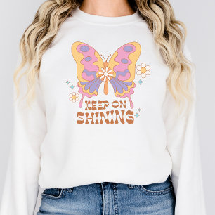 Vintage Sweatshirt Good Vibes Retro Shirt Positive