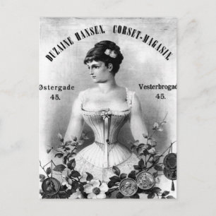 Vintage Swedish Corset Advertisement Postcard