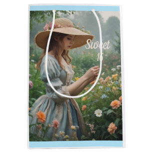 Vintage Sweet 16 Birthday Medium Gift Bag