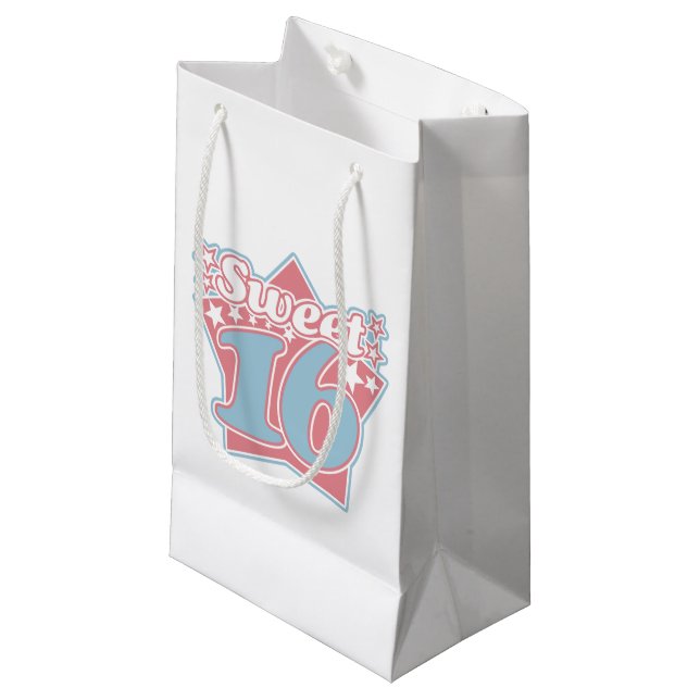 Vintage Sweet 16 Small Gift Bag (Front Angled)