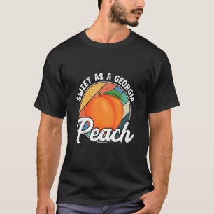 Vintage Sweet As A Georgia Peach Cute Fruit Pride T-Shirt