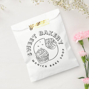Vintage Sweet Bakery Logo Favour Bags