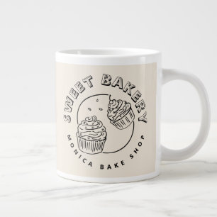Vintage Sweet Bakery Logo Large Coffee Mug