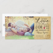 Vintage Sweet Love Holiday Photo Card (Front/Back)