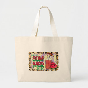 Vintage Sweet Summer Time   Beach   Vacation Large Tote Bag