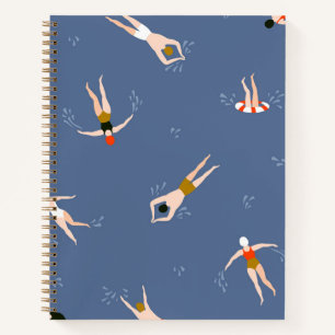 Vintage Swimmers Pattern Notebook