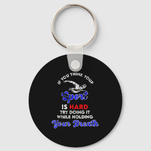 Vintage Swimming Quote - Swimmer Goggles Graphic S Key Ring