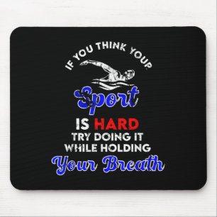 Vintage Swimming Quote - Swimmer Goggles Graphic S Mouse Pad