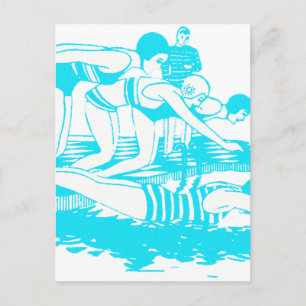 Vintage Swimwear Postcard