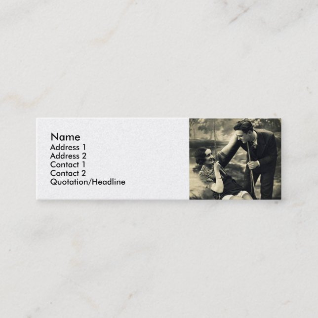 Vintage Swing Calling Card (Front)
