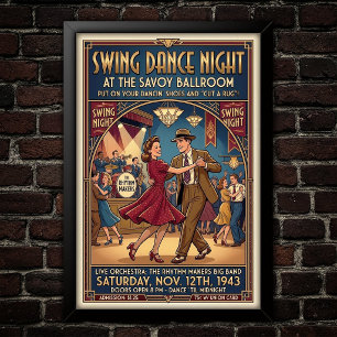 Vintage Swing Dance Poster