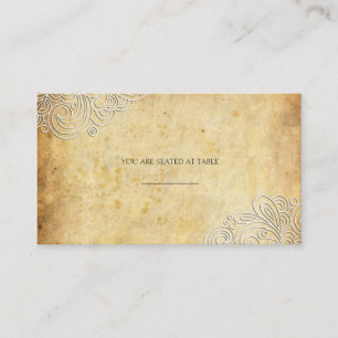 Vintage Swirl Wedding Placecards