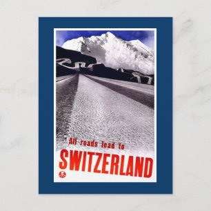 "Vintage Swiss Travel Poster" Postcard