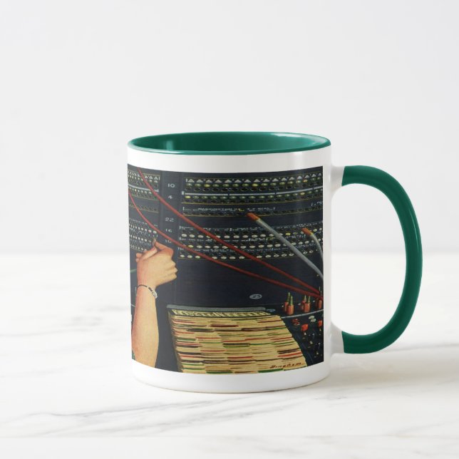 Vintage Switchboard Operator Mug (Right)