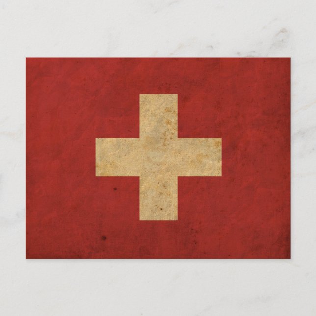 Vintage Switzerland Flag Postcard (Front)