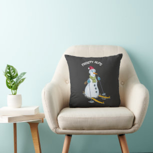 Vintage Switzerland  Frosty Alps Cushion