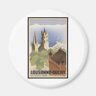 Vintage Switzerland Lausanne-Ouchy Magnet