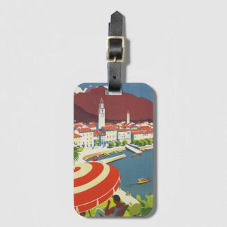 Vintage Switzerland Travel Advert Art Luggage Tag