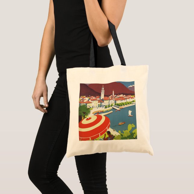 Vintage Switzerland Travel Advert Art Tote Bag (Front (Product))