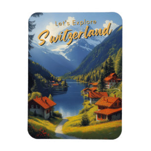 Vintage Switzerland Travel  Magnet