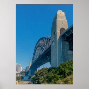 Vintage Sydney Harbour Bridge Travel Poster