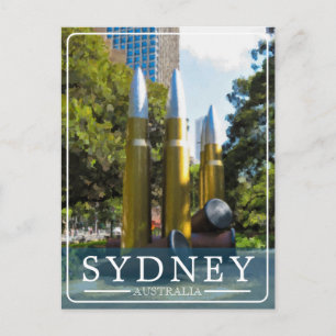 Vintage Sydney Hyde Park Memorial Holiday Postcard